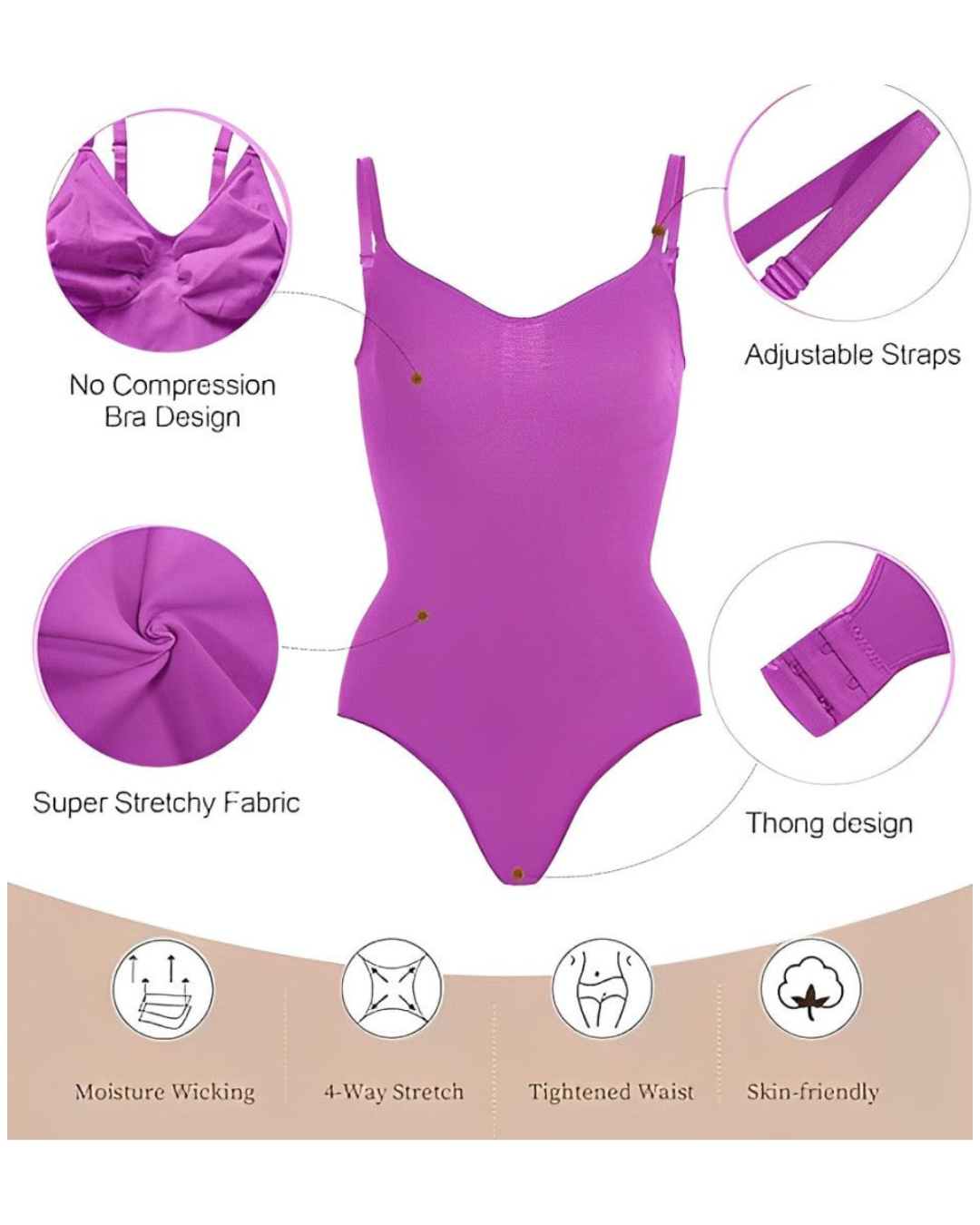 ReshapeIt-Tanga Bodysuit Shapewear